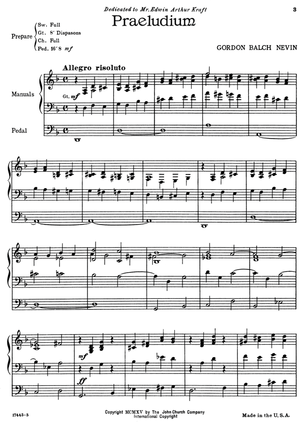 Praeludium, by Nevin